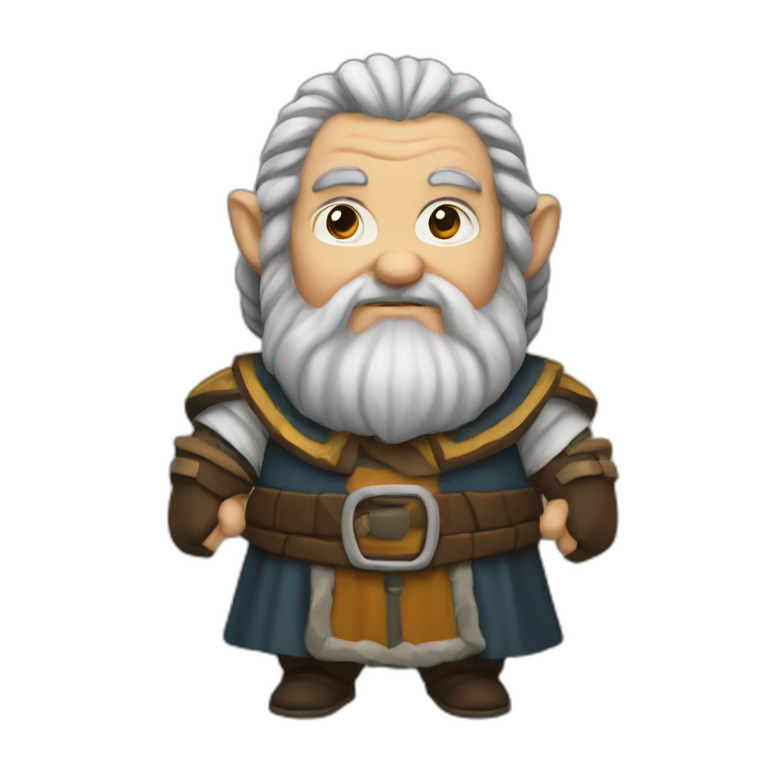 Middle-aged hill dwarf cleric emoji