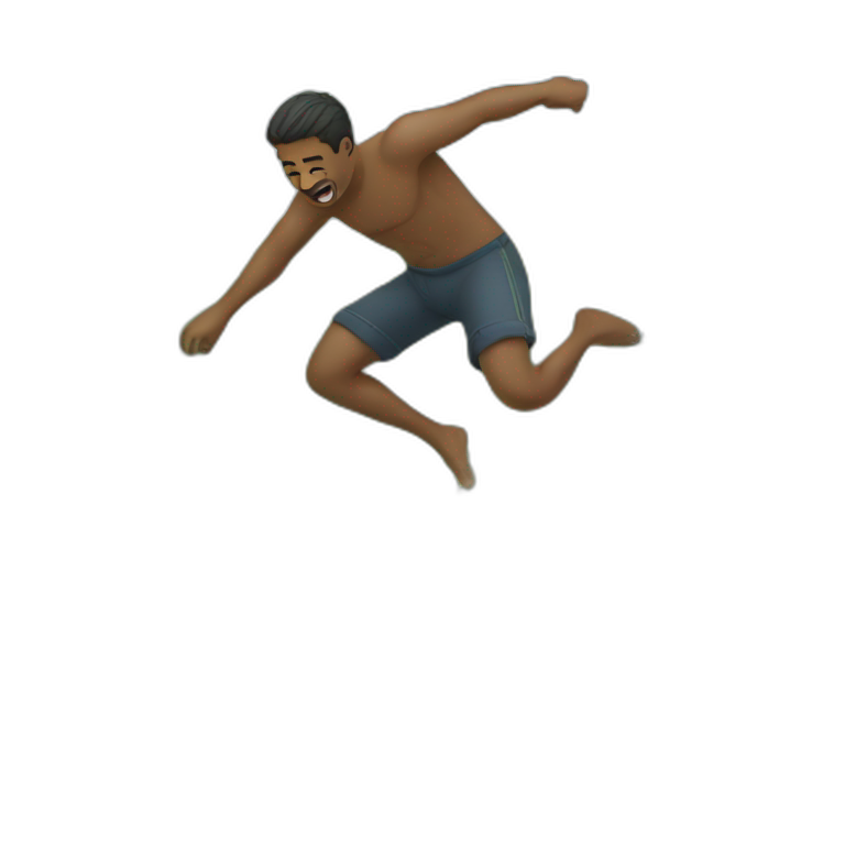 Man jumping in water emoji