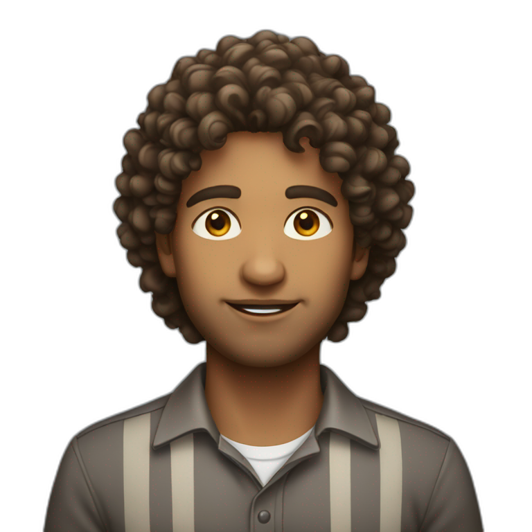 indian-male-curly-hair emoji