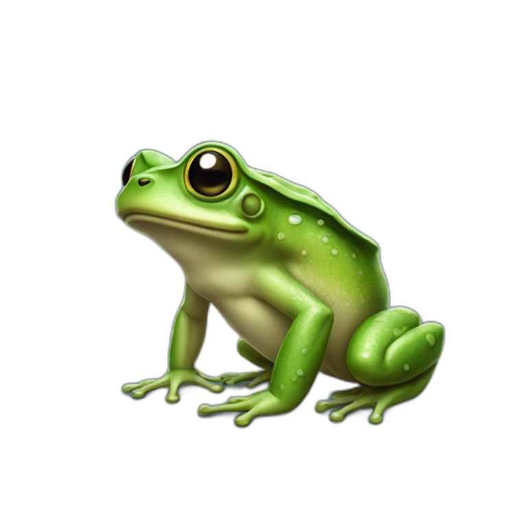 realistic full body rain frog emoji