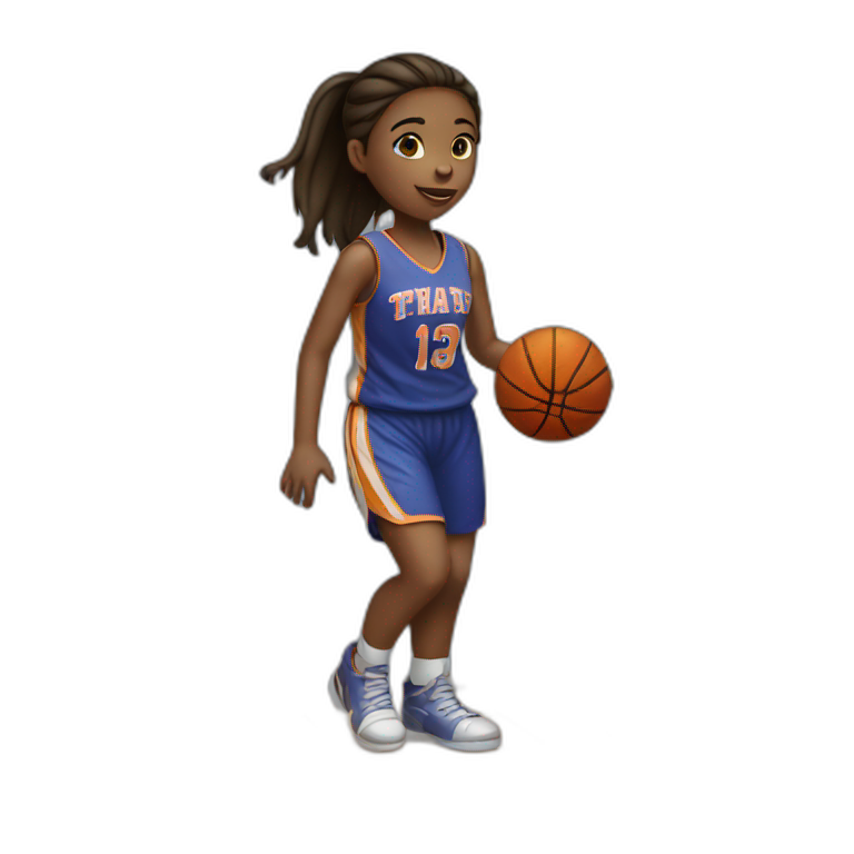 Girl playing basketball emoji