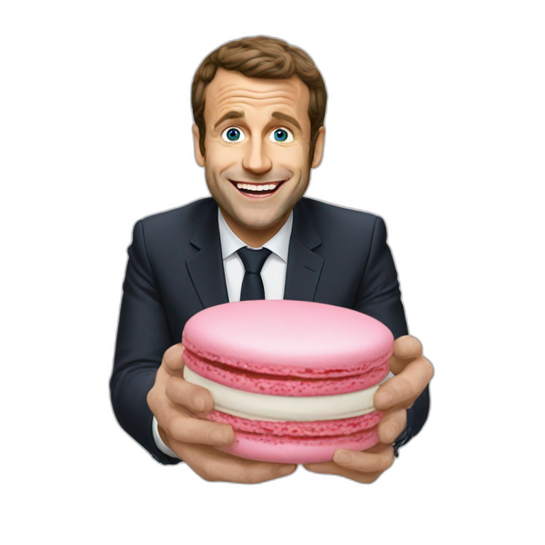 Macron eat macaron emoji