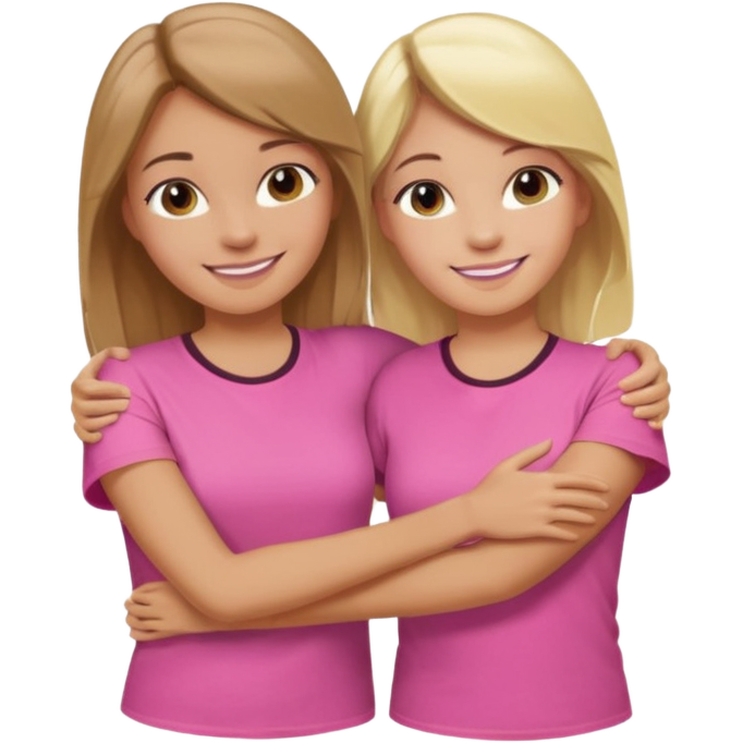 Two Girls with their arms around each other at summer camp one blonde ...