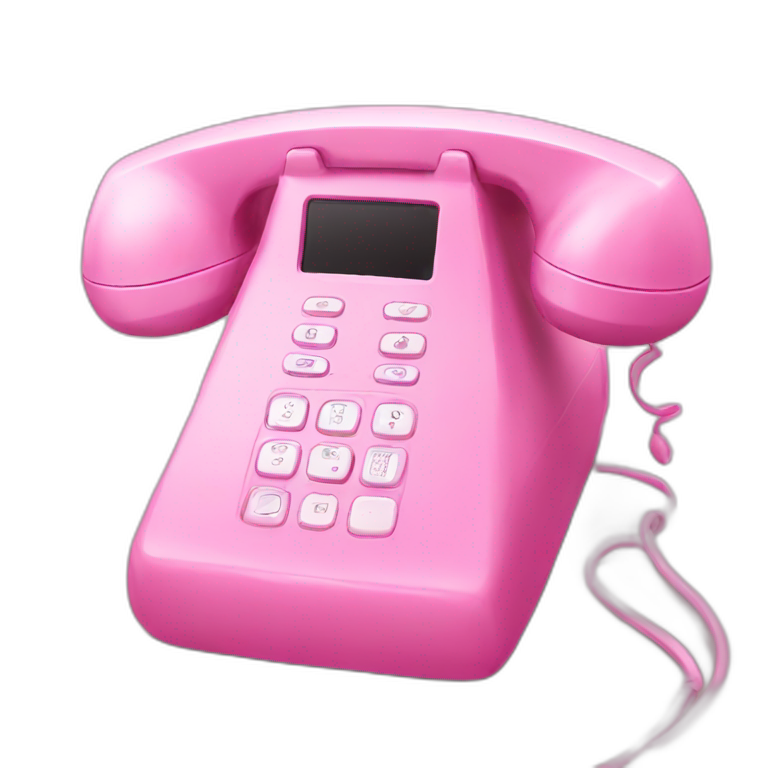pink phone emoji