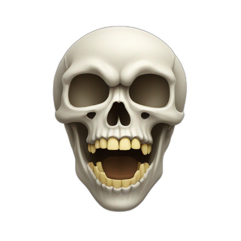skull mouth open emoji