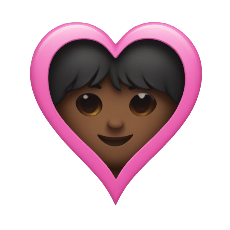 Half black half pink heart emoji