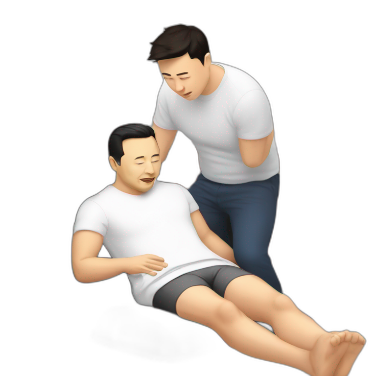 elon musk massaging garry tan emoji