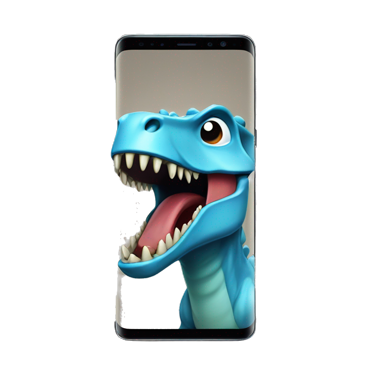 Dino with Samsung s23 ultra  emoji