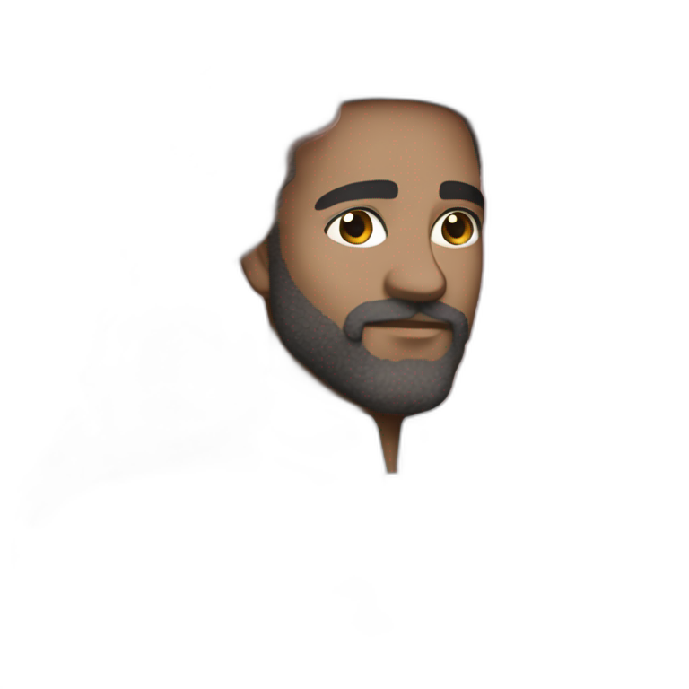 "beard on dark-skinned man" emoji