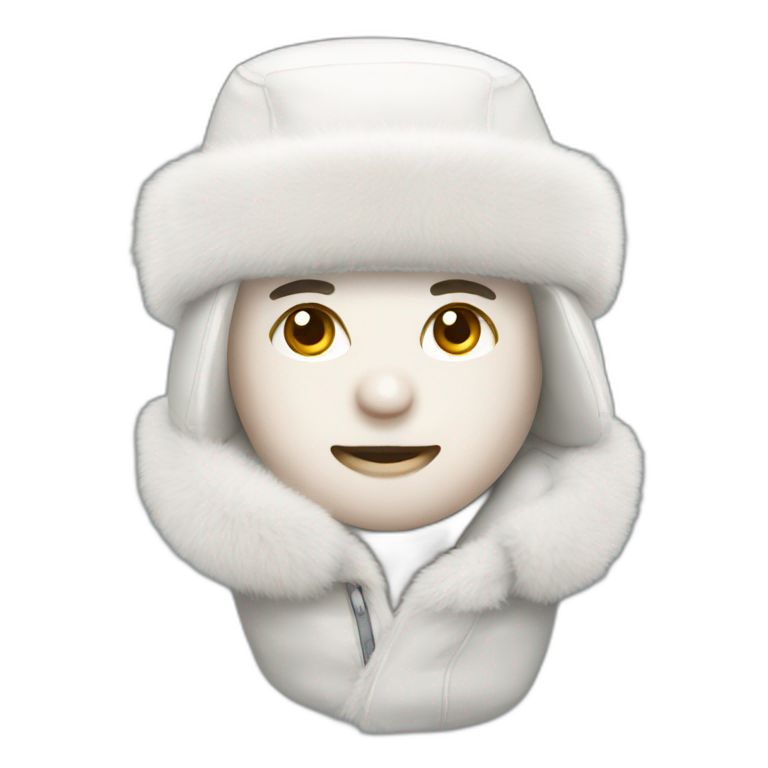 White ushanka emoji