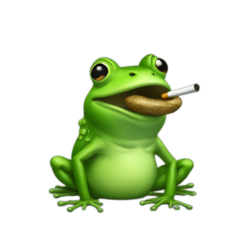 smoking frog emoji