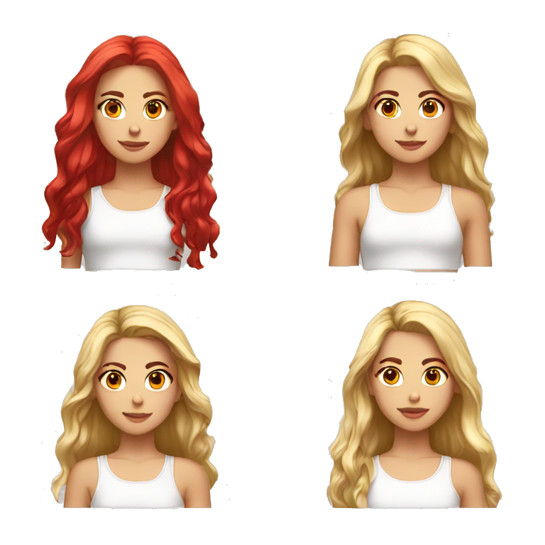 Jeune filles avec les cheveux blanc et yeux rouge emoji