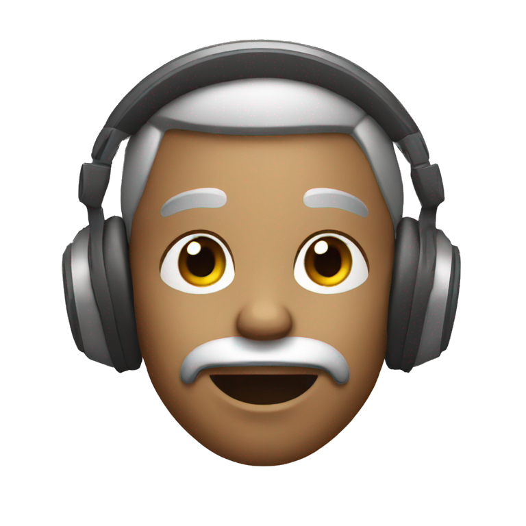 men listening to music emoji