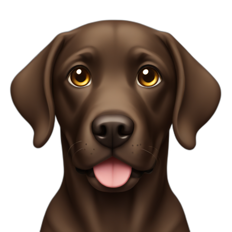 Dark Labrador brown emoji