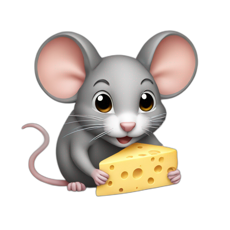 mouse eating cheese emoji