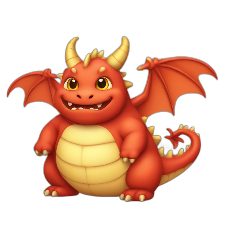 Chubby dragon svg emoji