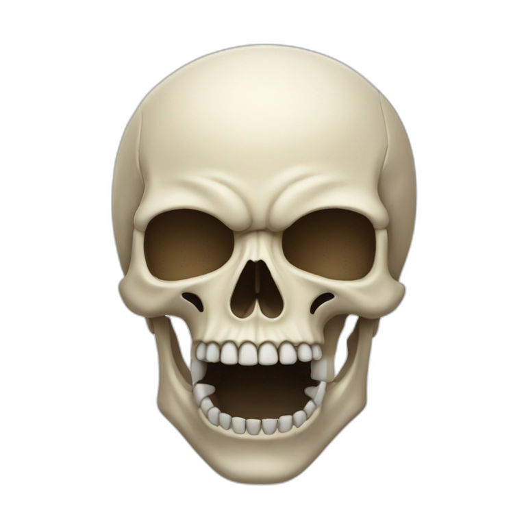 Open mouth skull emoji