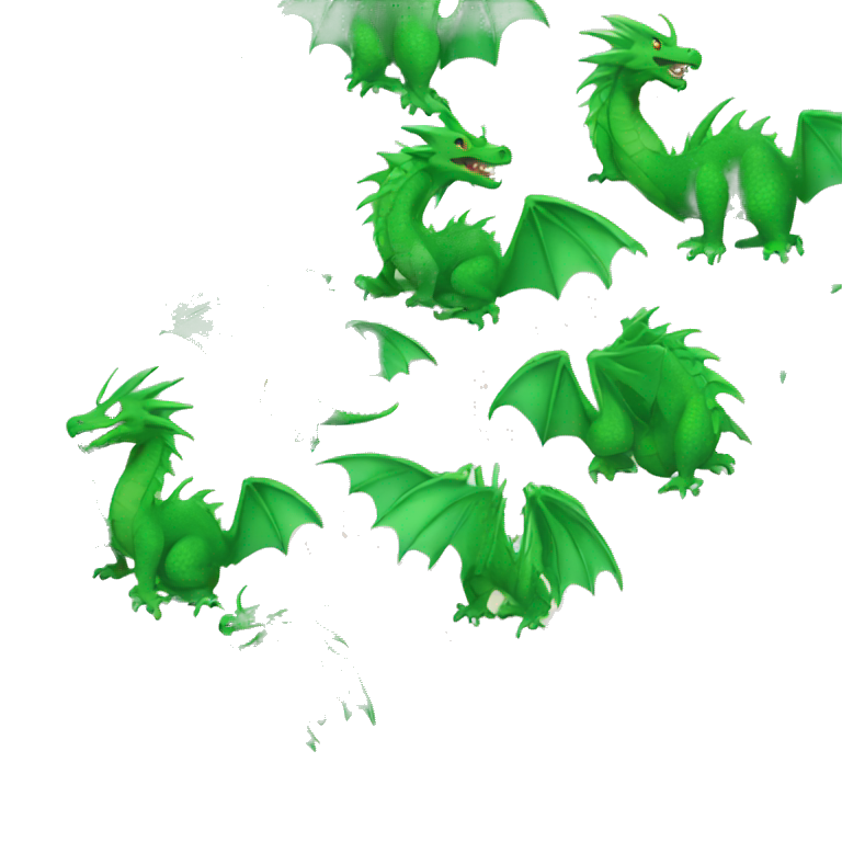 Crossed out green dragon emoji