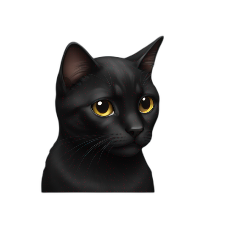 black-cat-looking-petulant emoji
