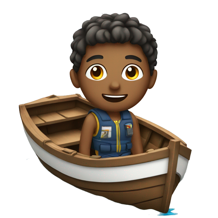 boy on a boat  emoji