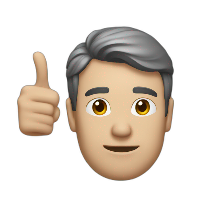 man pointing p90 at viewer emoji