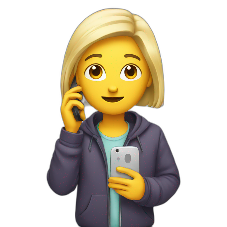 PERSON WITH PHONE emoji