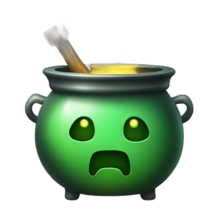 cauldron with green potion emoji