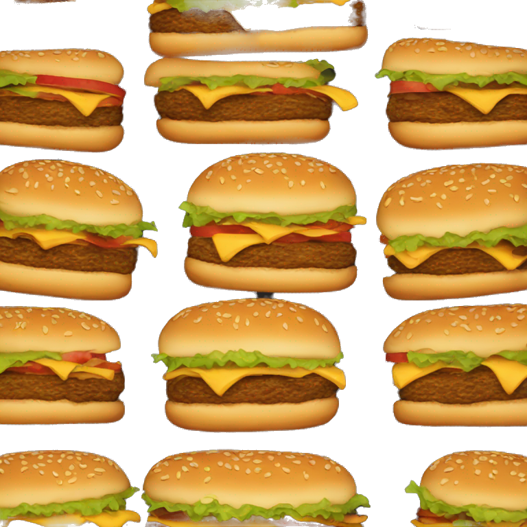 yum burger on black background emoji