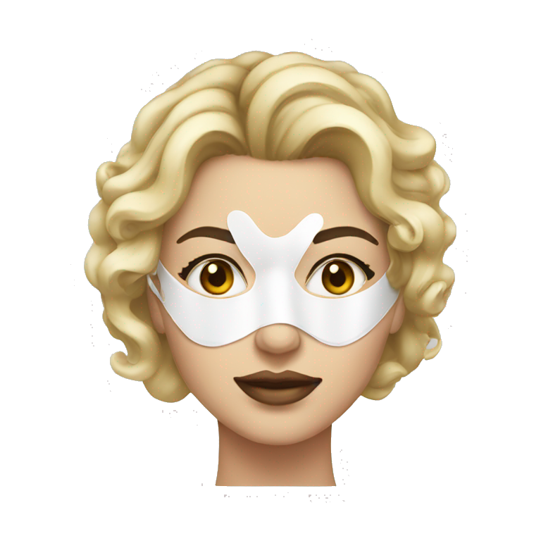 woman with cosmetologic mask on the face emoji