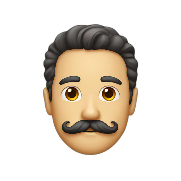 Mustache face emoji