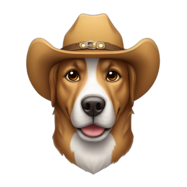 dog-wearing-cowboy-hat emoji