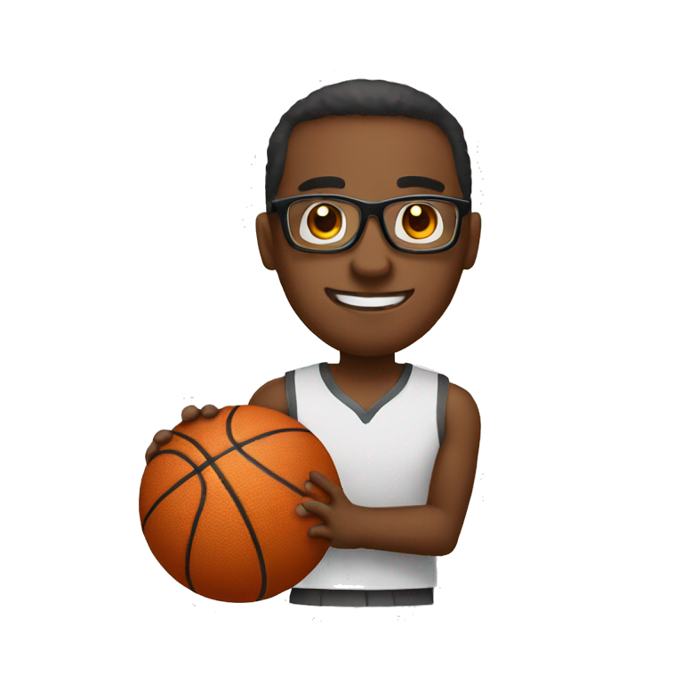 basketball as a nerd emoji