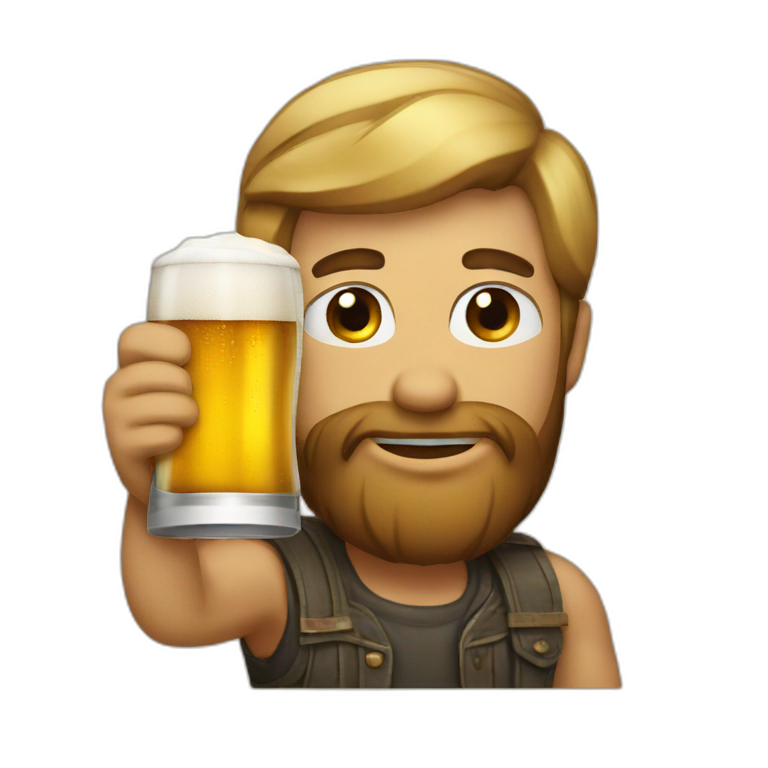 drinking-beer emoji