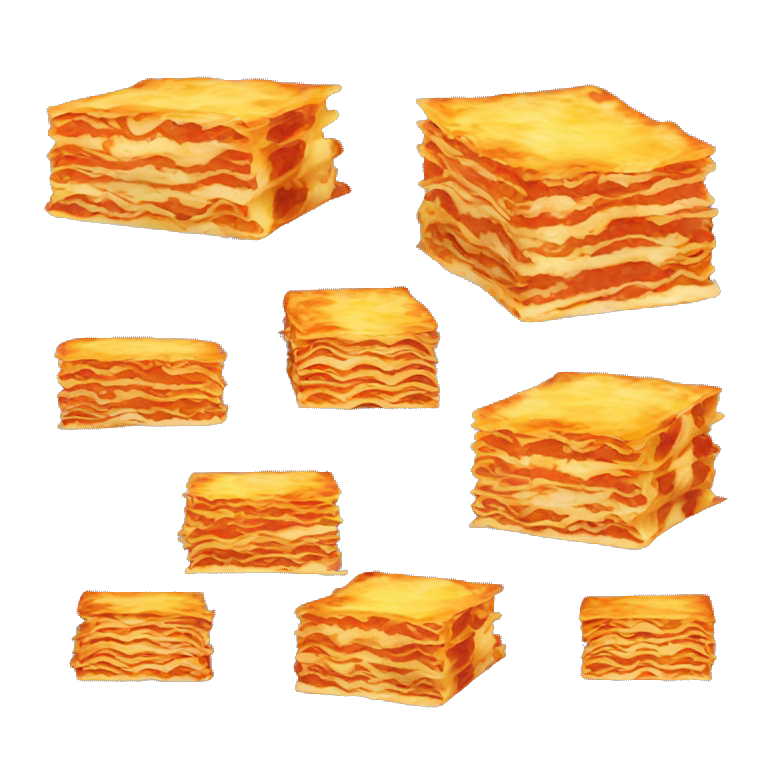Lasagna, gato naranja emoji