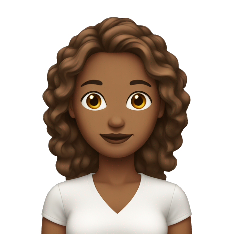 40 year old brown skin brown hair woman  emoji