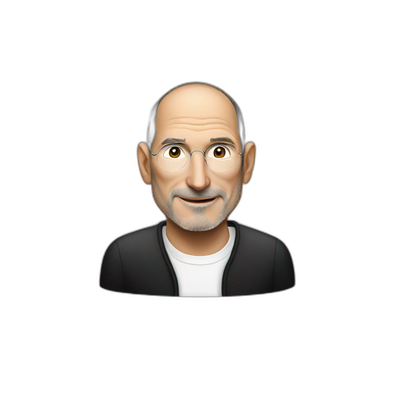 Steve jobs using iphone 14 pro emoji