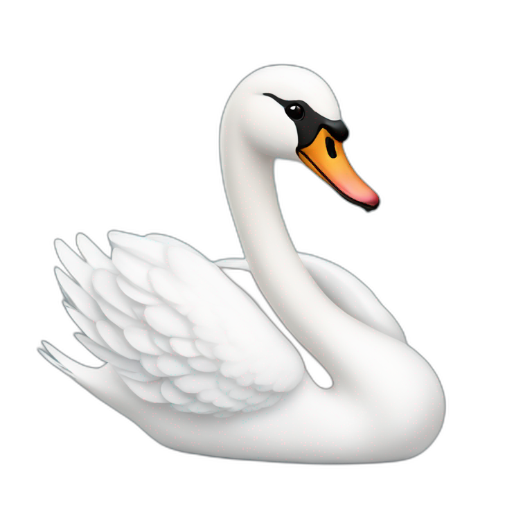 swan with a ring emoji