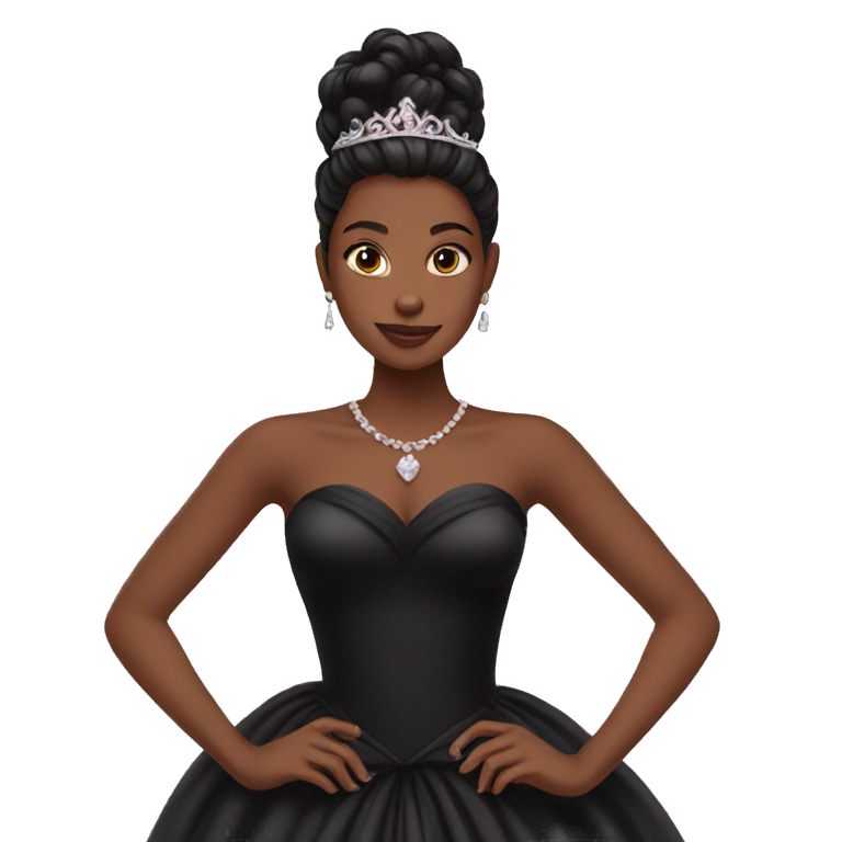 Black dress princess emoji