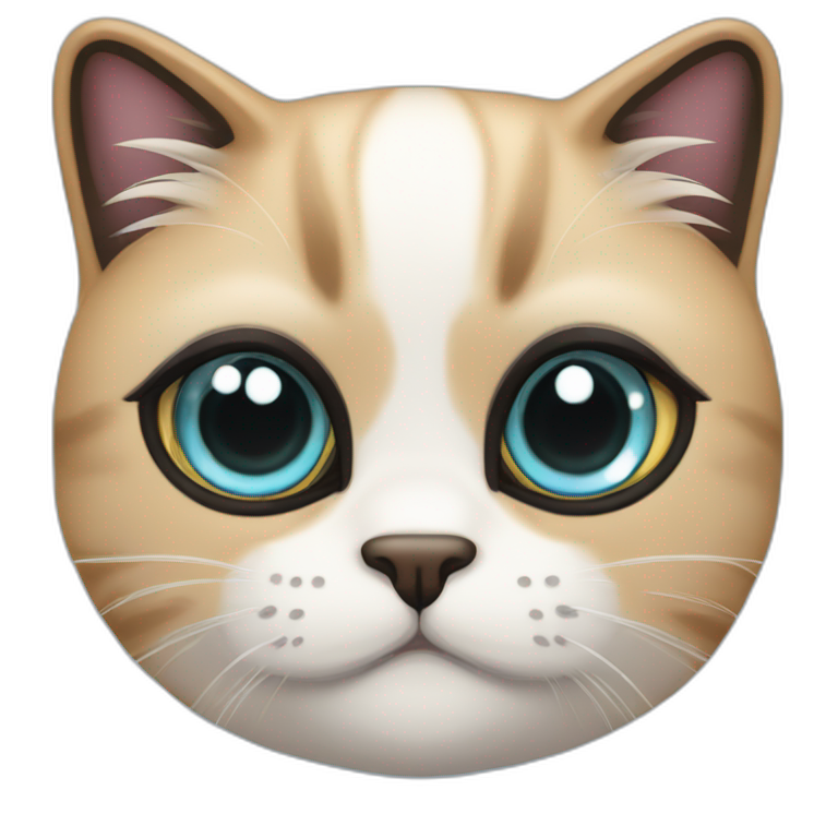 gato persa con ojos celestes emoji