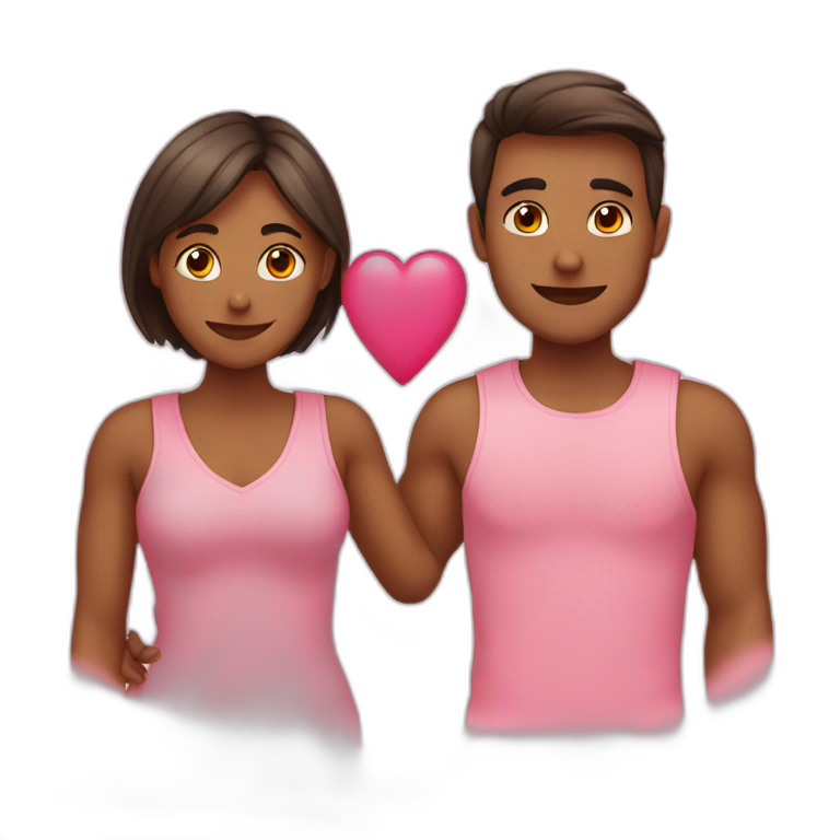 Couples inside a heart  emoji