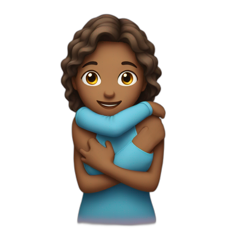 Girl hug emoji