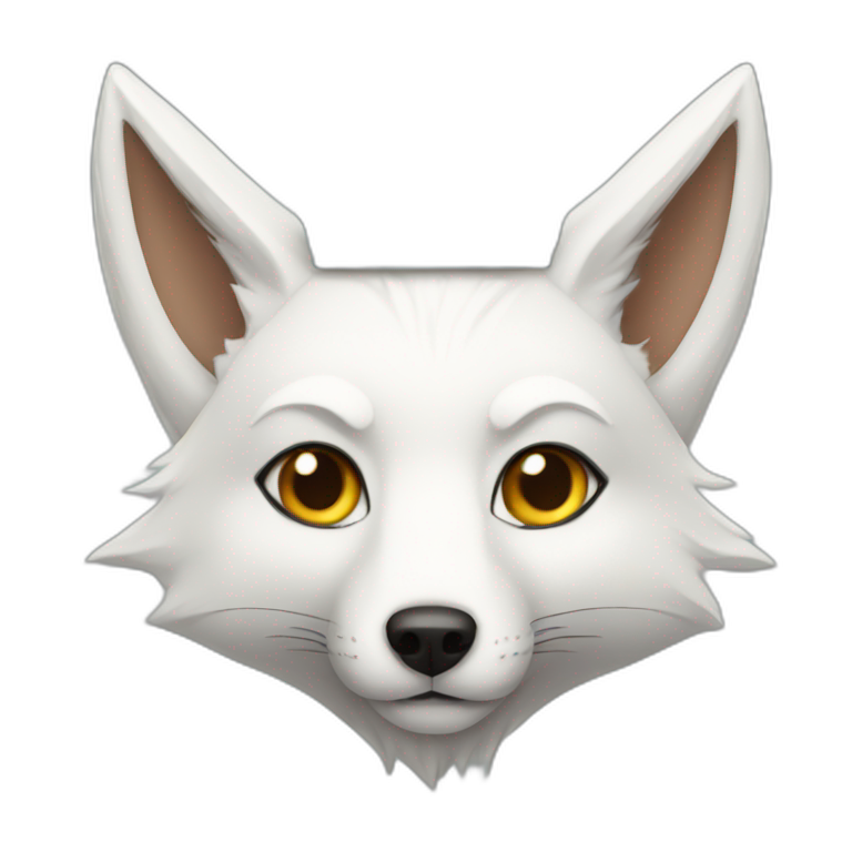 white fox king emoji