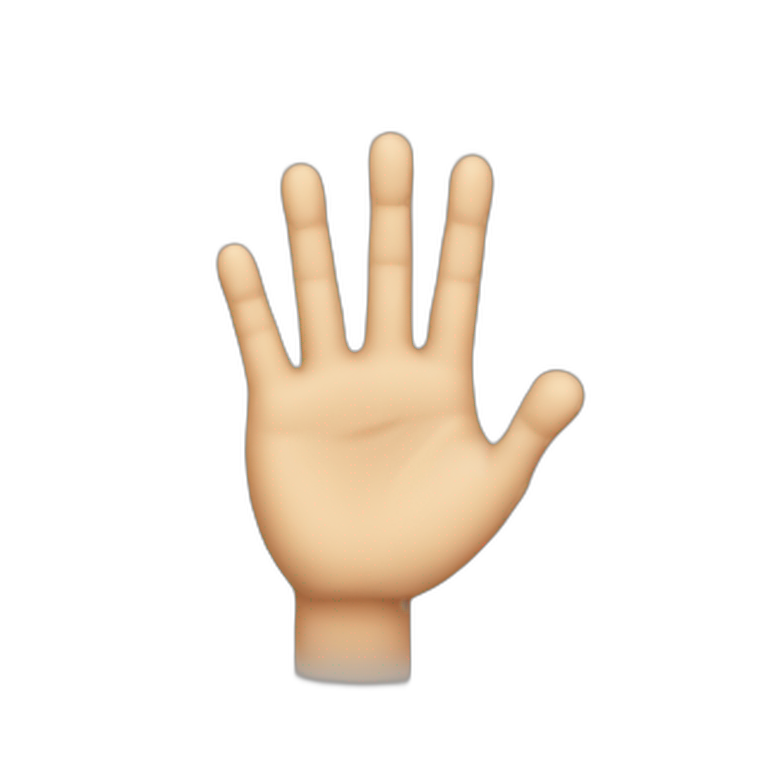 close palm with 1 finger open emoji