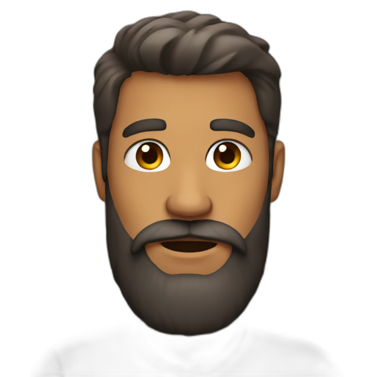 man with a big beard emoji