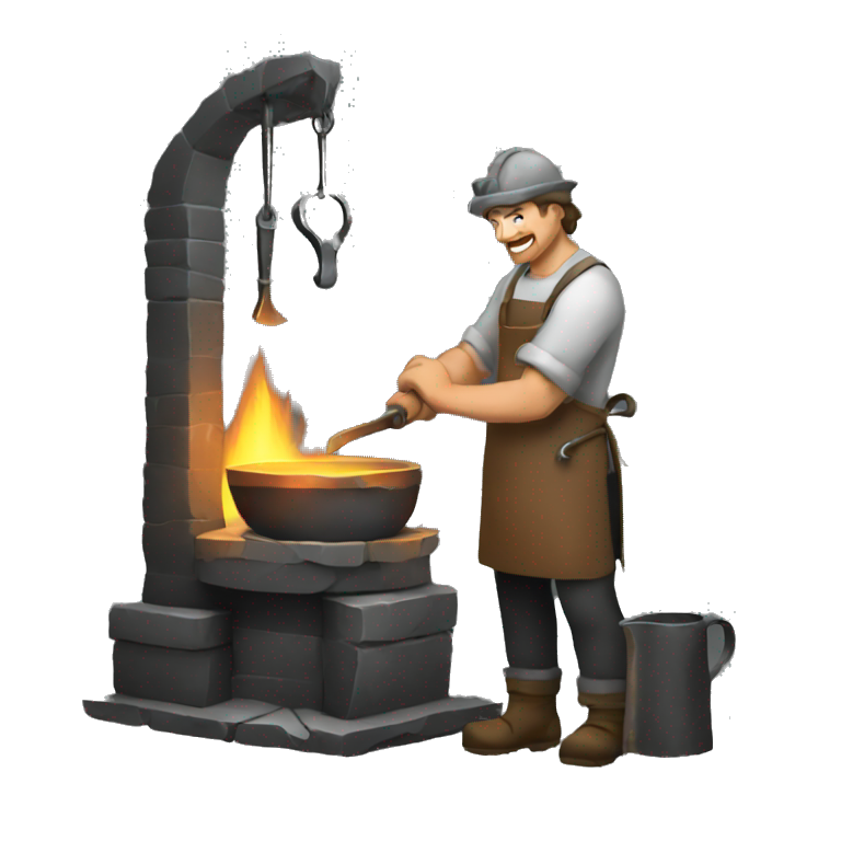 A Blacksmith forging emoji