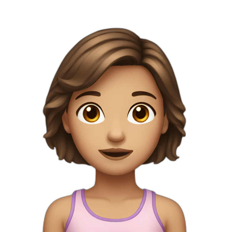 11 year old girl brown hair brown eyes emoji