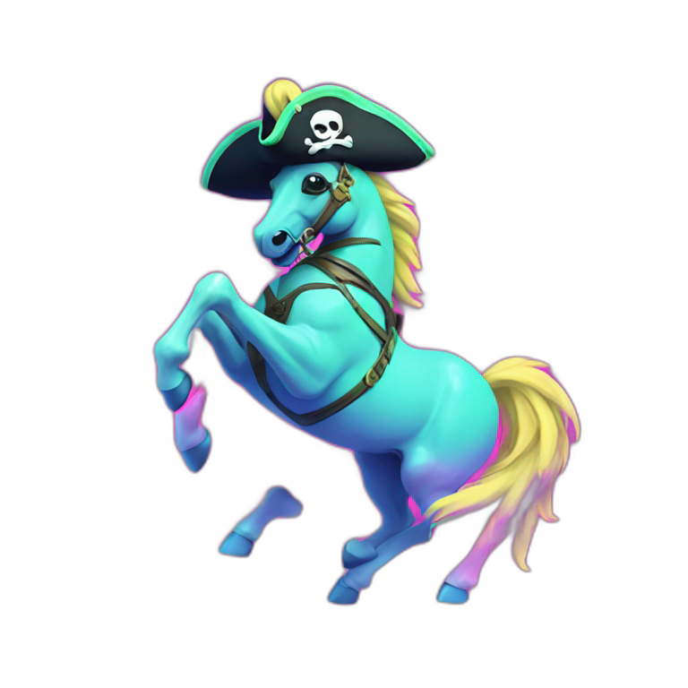 pirate neon vaporwave unicorn emoji