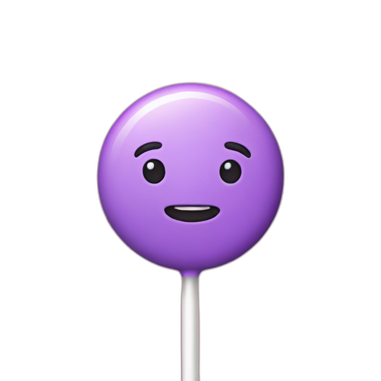 Pink purple lollipop emoji