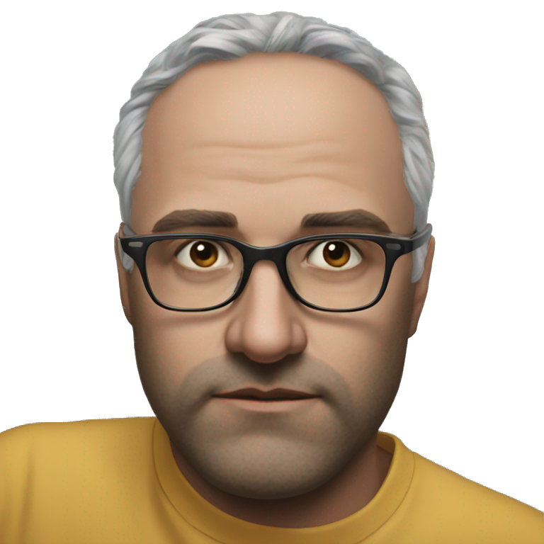 serious man portrait glasses portrait emoji