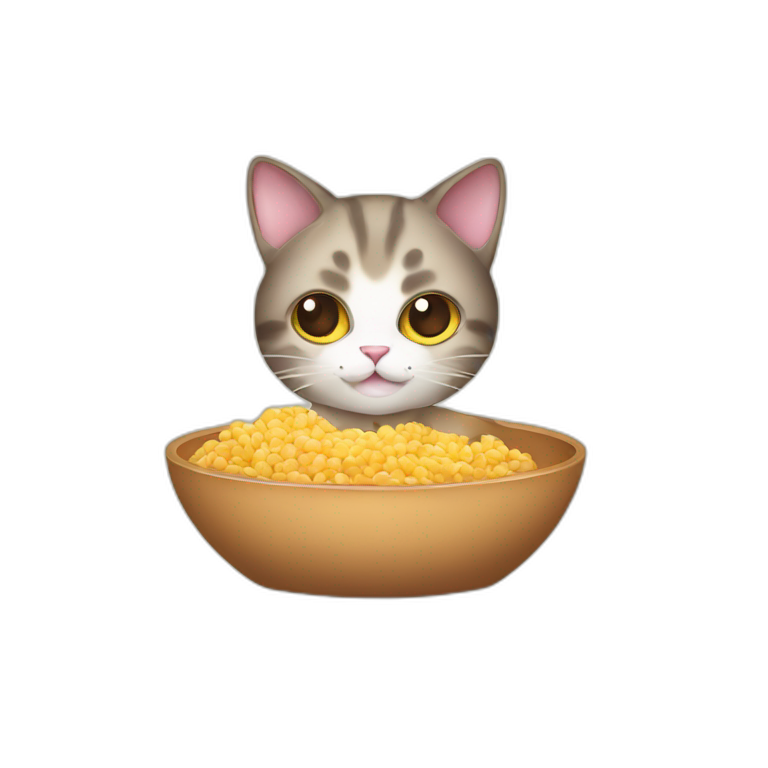 cat is making food vector illustration emoji